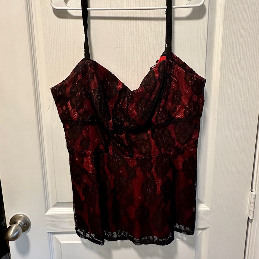 Torrid Lace Babydoll Bustier Top size 2 - Picture 4 of 7